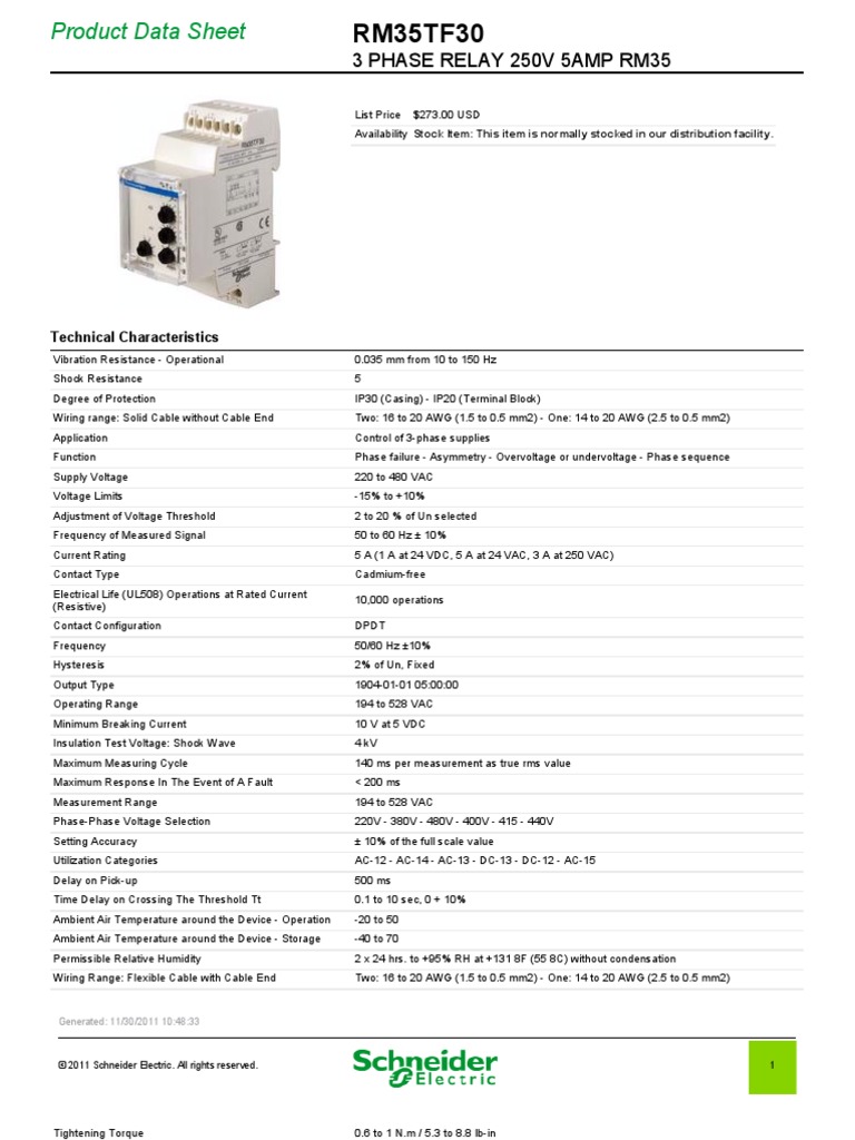 RM 35 TF 30 | PDF | Electrical Wiring | Relay
