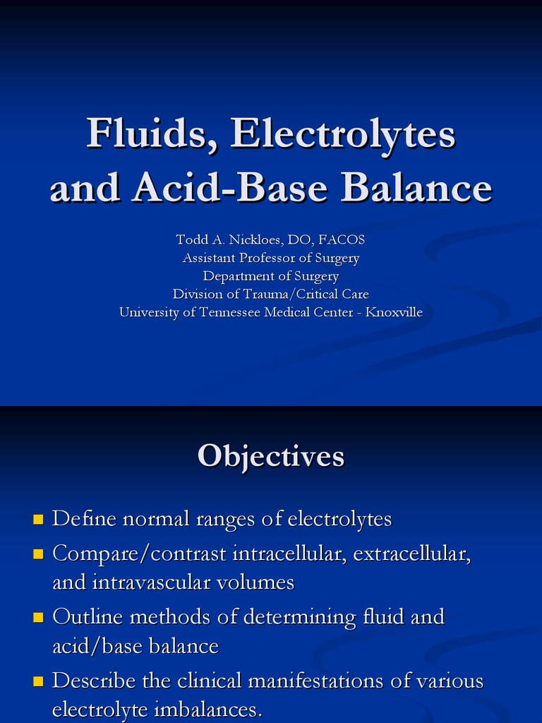 Fluids, Electrolytes and Acid - Base Balance | PDF | Angiotensin ...