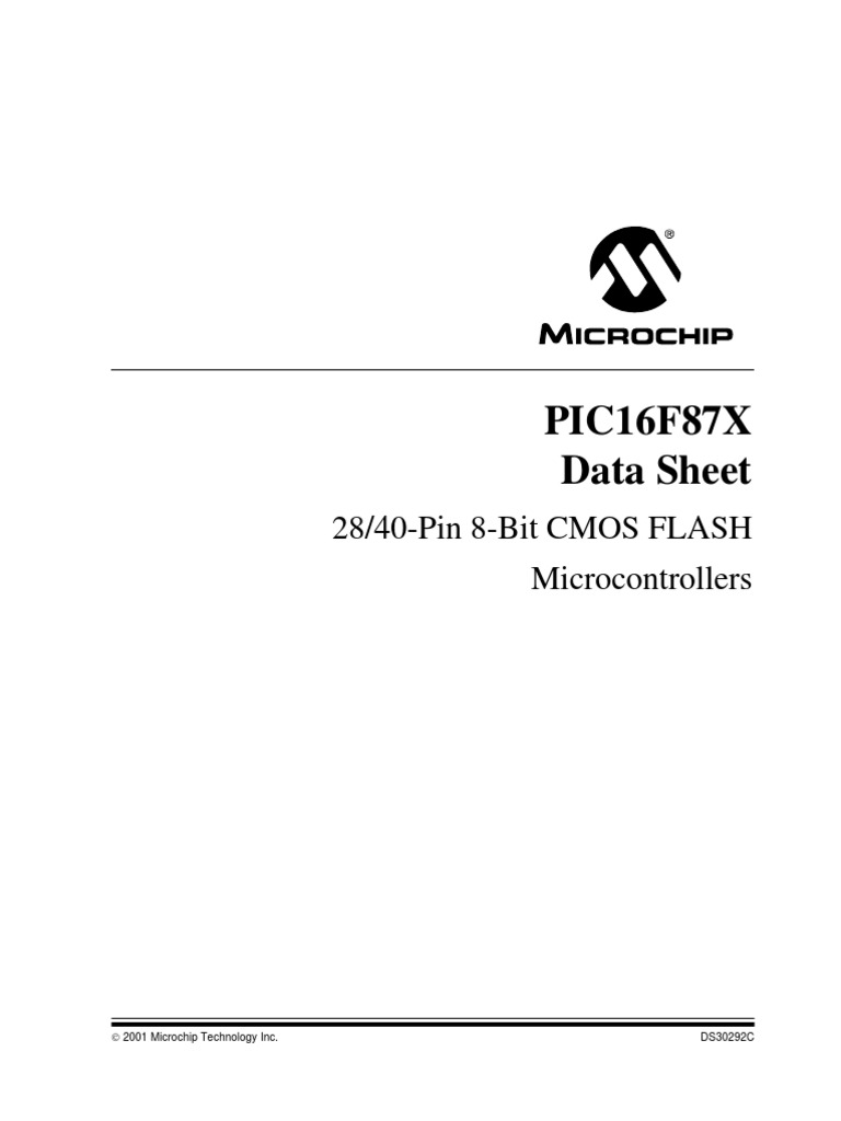 Microchip 18F877 Datasheet | PDF | Pic Microcontroller | Input/Output