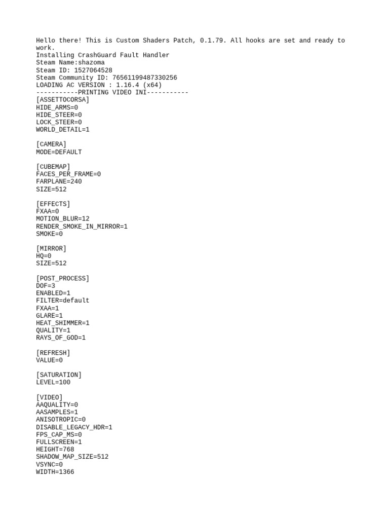 Custom Shaders Patch 0.1.79 Setup Guide | PDF | Computing | Computer ...
