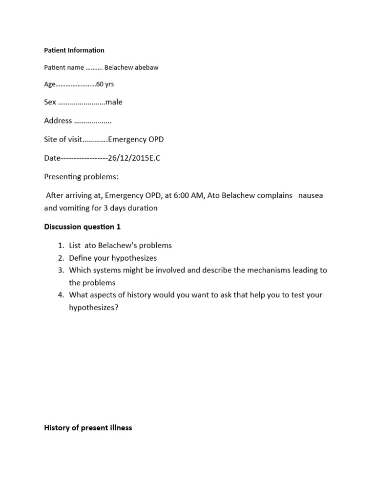 PBL Case 1 | PDF | Clinical Medicine | Diseases And Disorders