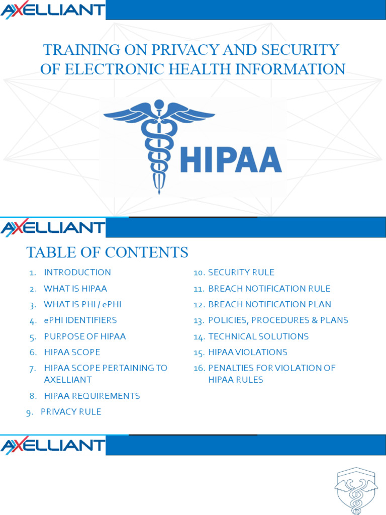 Hipaa Training Pdf