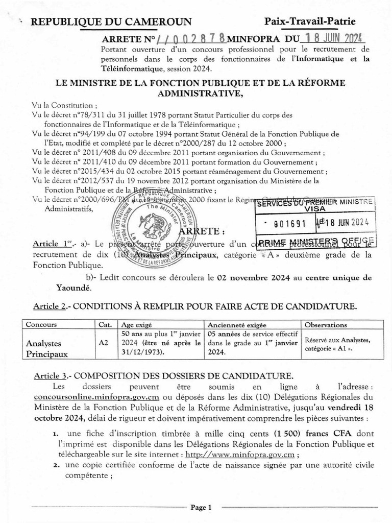 Prof Informatique Teleinformatique FR | PDF | Gouvernement