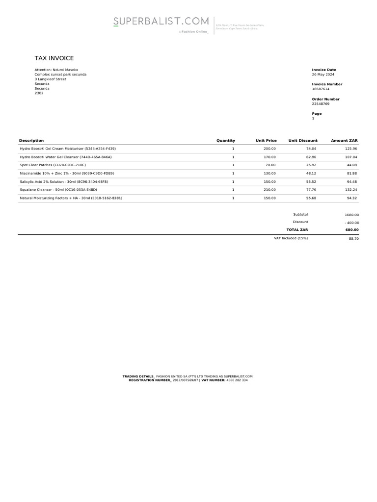 Invoice 22548769 1716978516434 | PDF | Invoice | Taxes