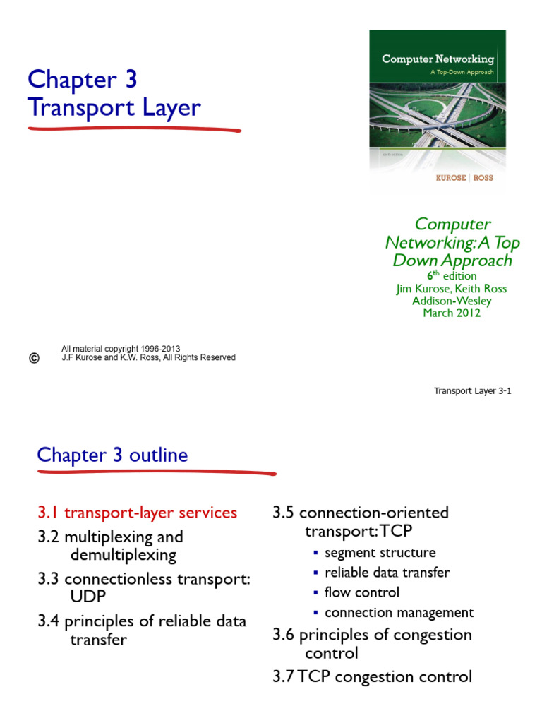 Chapter 3 V6.01 | PDF | Transmission Control Protocol | Internet Protocols