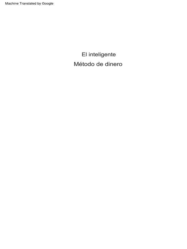 Método de Dinero Inteligente | PDF | Compartir (Finanzas) | Business