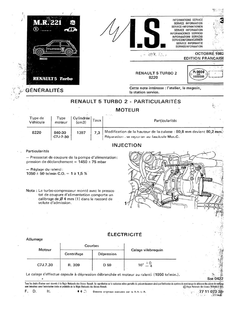 R5 turbo notice technique pdf