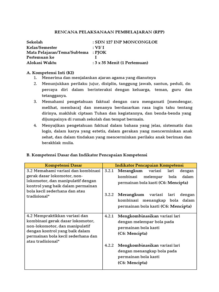 RPP Backward Design | PDF