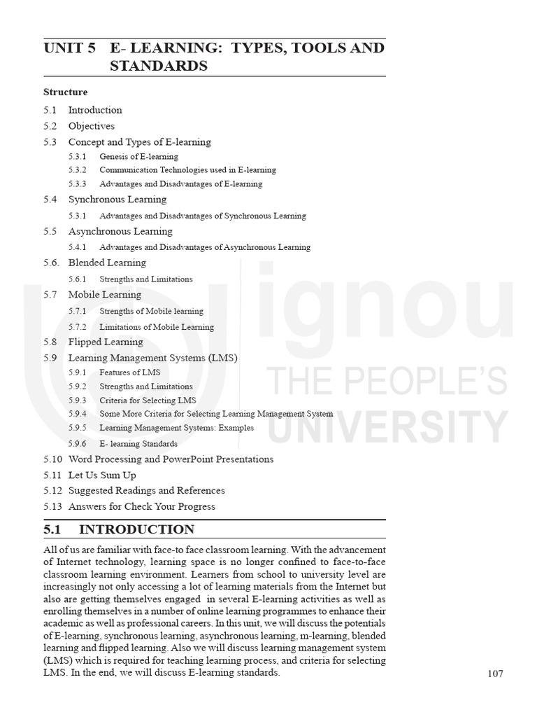 E-Learning Types and LMS Overview | PDF | Educational Technology | Learning