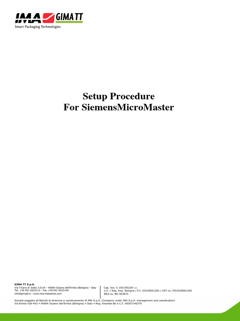 RPR - InverterSiemens Setup Procedure EN v1.1 | PDF | Information ...