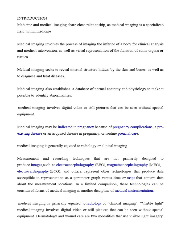 Medical Imaging Write Up | PDF | Positron Emission Tomography | Ct Scan