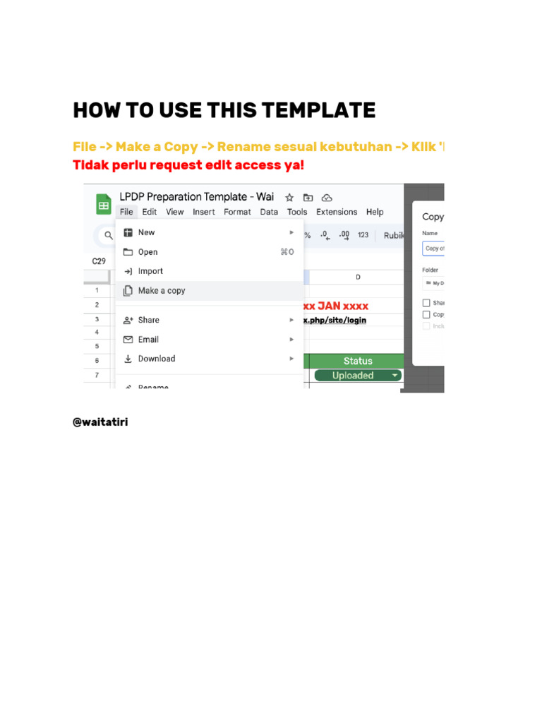 LPDP Application Template Guide | PDF | Cognition