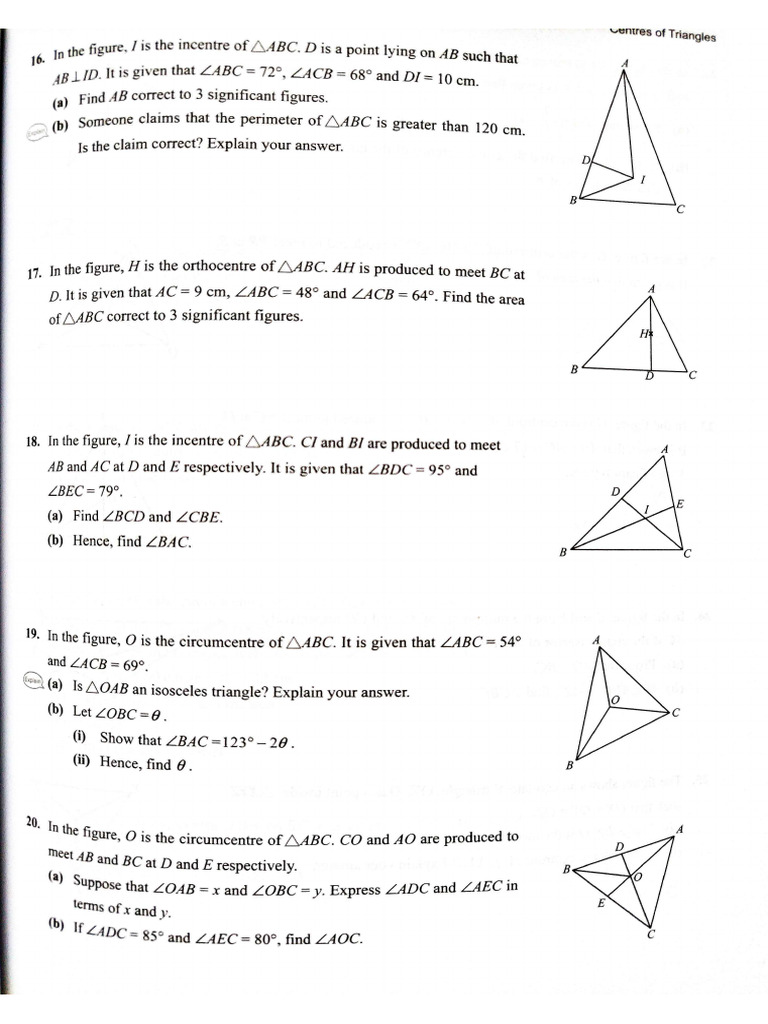 Centres of Triangle | PDF