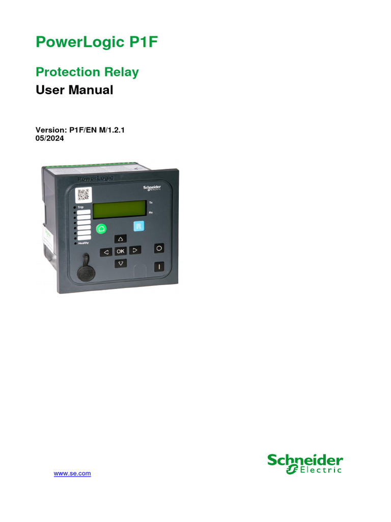 Schneider - PowerLogic P1F - Manual | PDF | Electrical Substation ...