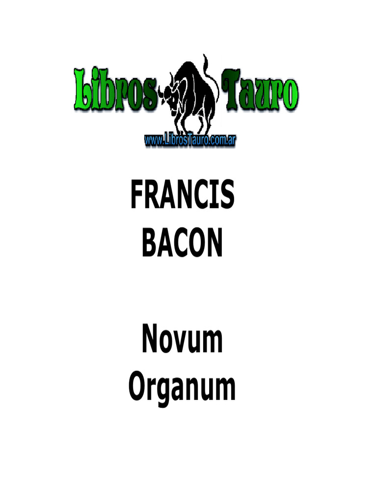 Novum Organum | PDF