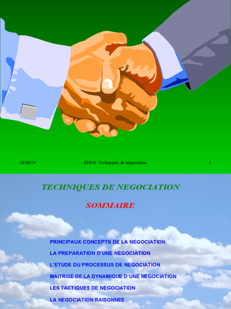 Cour de Negociation Complet | PDF | Négociation | Communication humaine