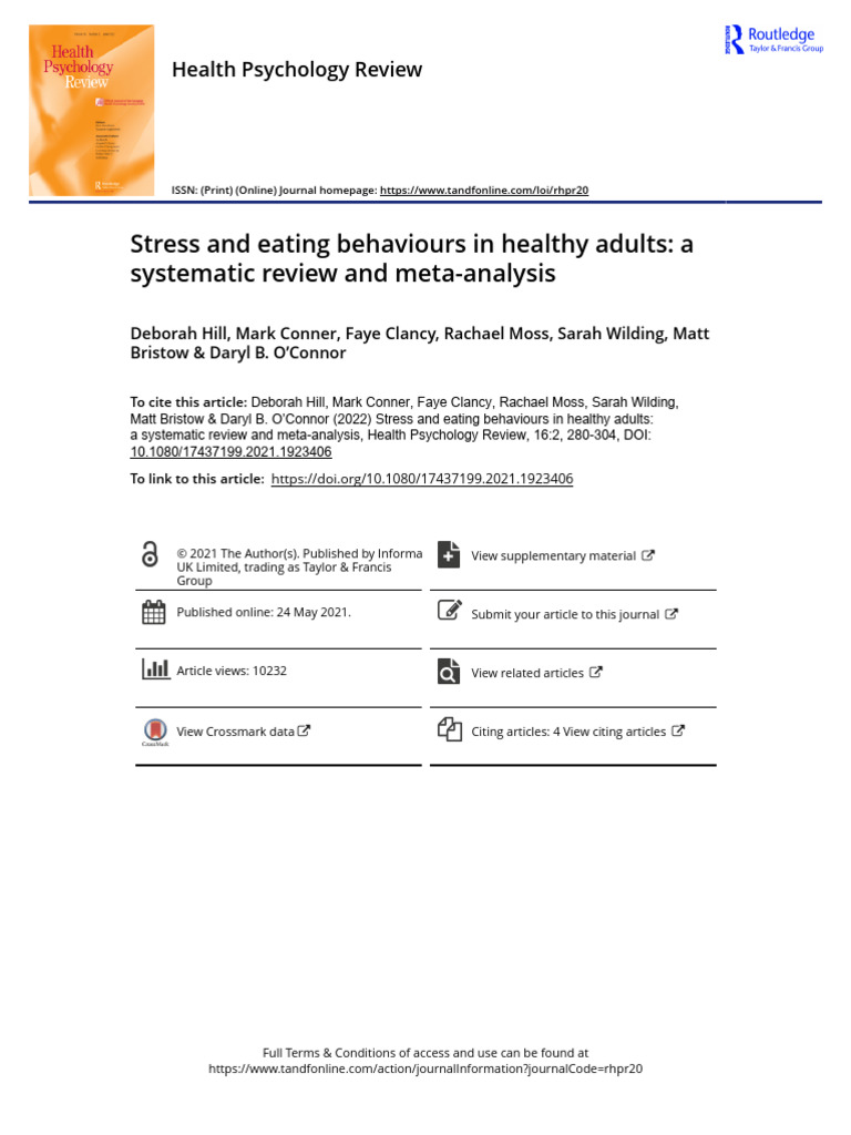 Photo inspiration: Picture Idea: Stress And Eating Behaviors Meta Analysis Pdf