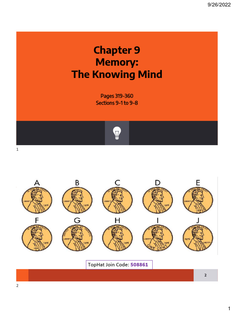 5 Memory Slides | PDF | Memory | Recall (Memory)