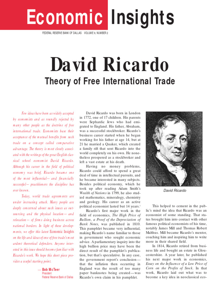 David Ricardo's Economic Theories Explained | PDF | Economics | Taxes