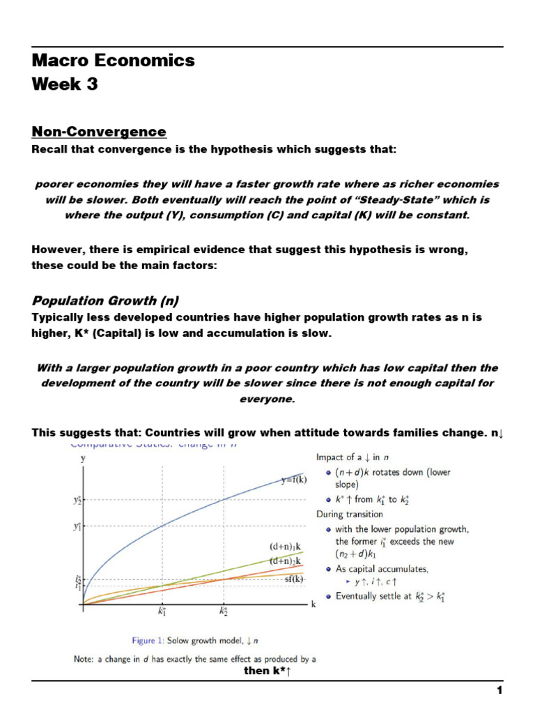 Non-Convergence in Macro Economics | PDF | Economic Growth | Production ...