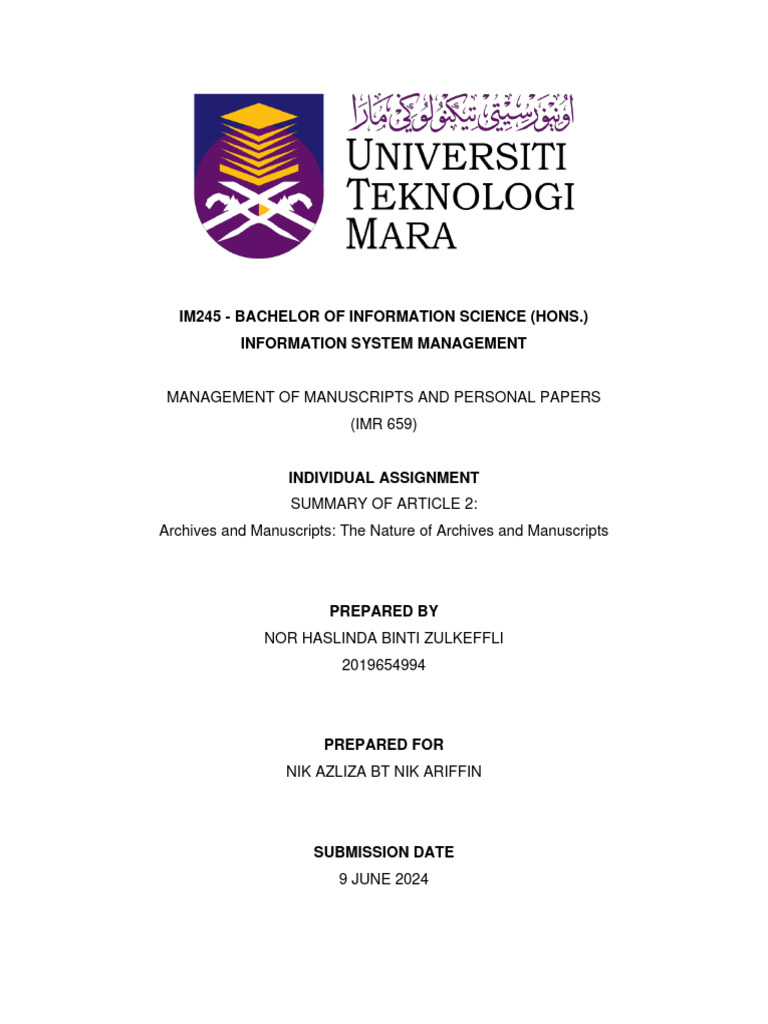 Overview of Archives and Manuscripts | PDF | Archive | Archivist