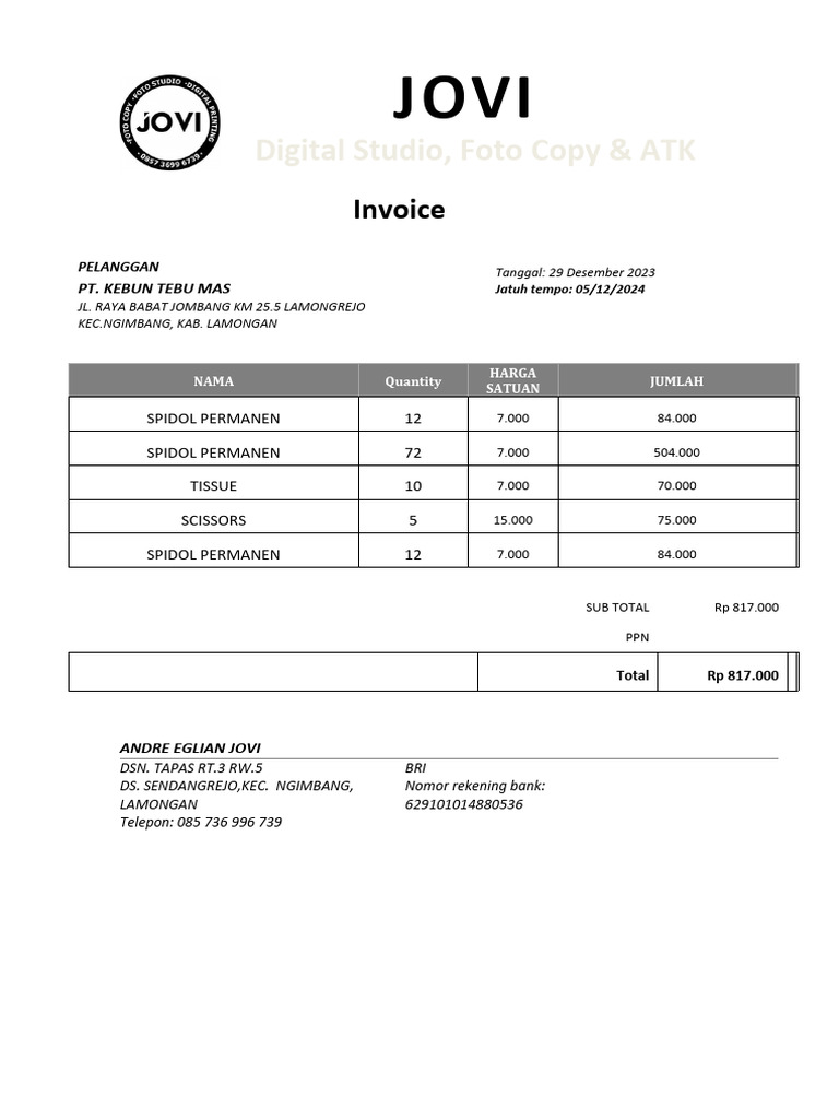 Invoice KTM | PDF