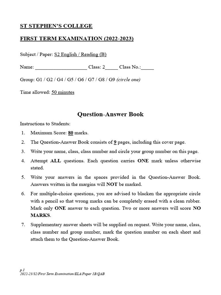 2022-23 - S2 - FTE - ReadingB 2nd Draft | PDF | Tuna
