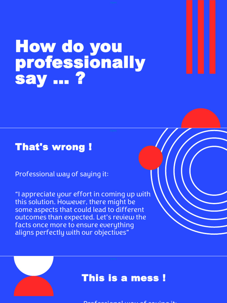 How Do You Professionally Say | PDF | Brainstorming | Learning
