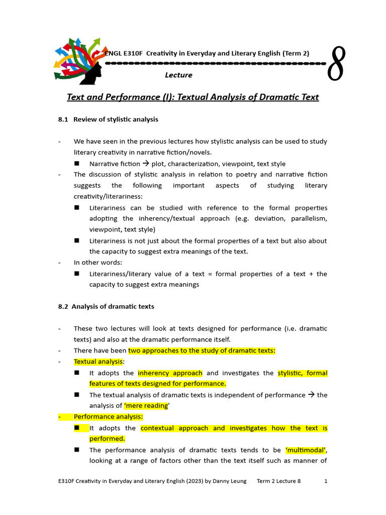 E310F (2023) - Term 2 Lecture 8 (Notes) | PDF | Human Communication