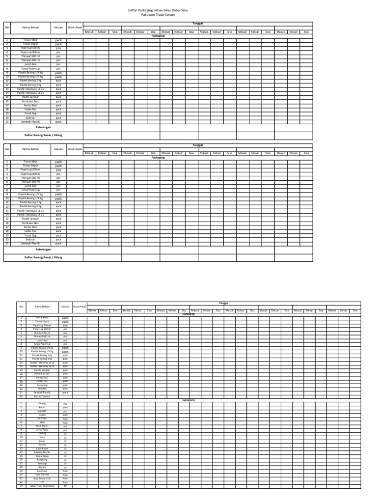 Stock Packaging | PDF