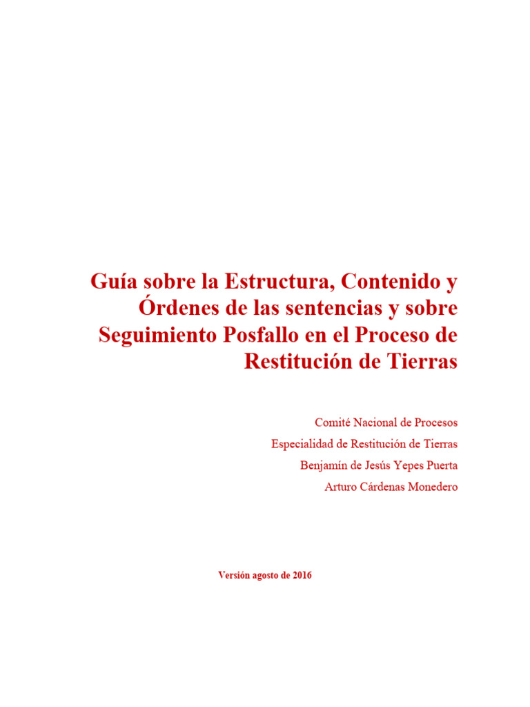Guía de Estructura de La Sentencia y Posfallo | PDF | Sentencia (ley