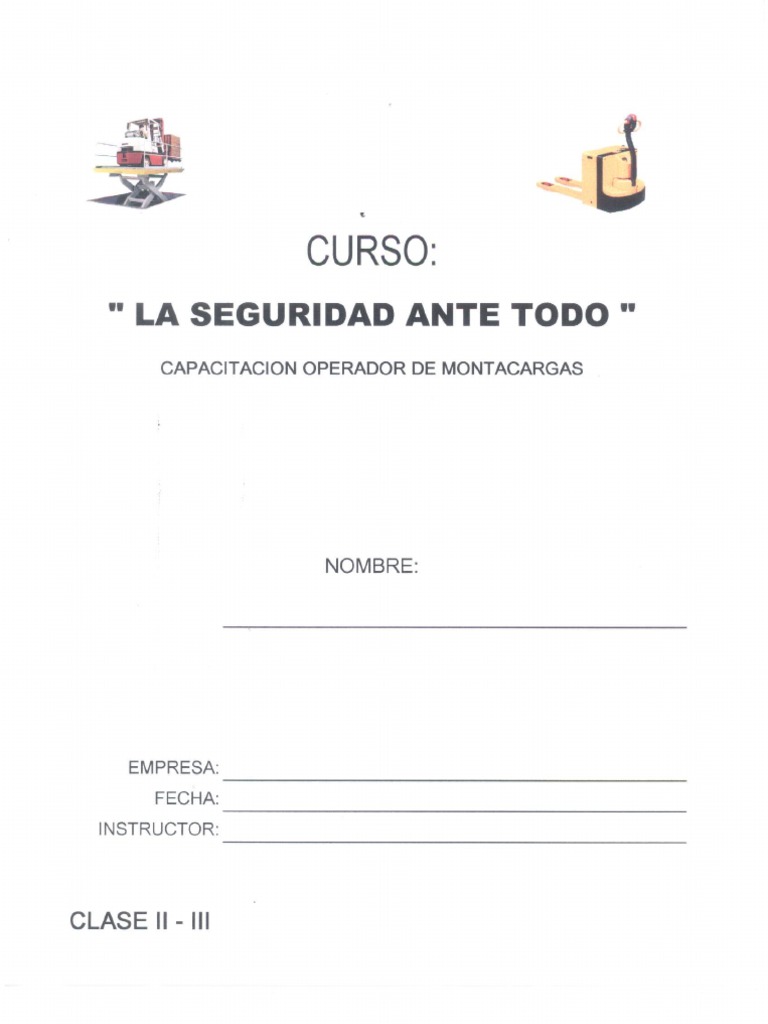 Material Curso Montacargas