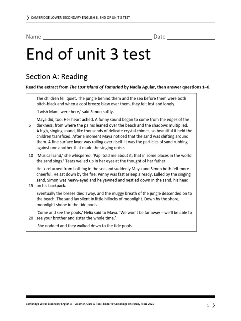 LS English 8 unit 3 test Download Free PDF English Language Grammar