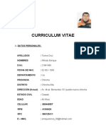 Curriculum Vitae Torres Cruz - Chincha