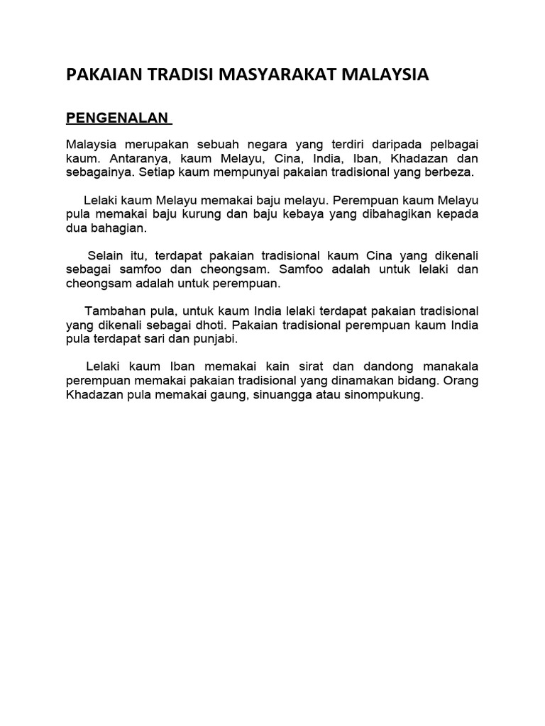 Pakaian Tradisional Kaum Cina Lelaki Pdf