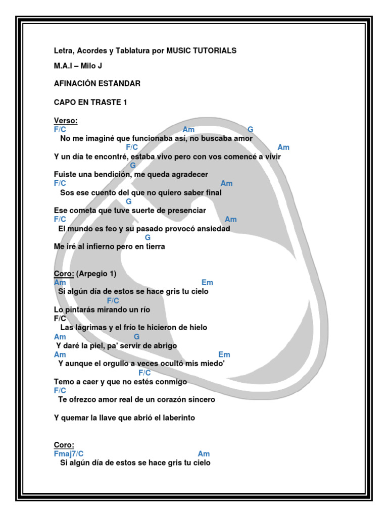 Letra y acordes de 