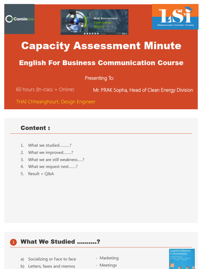 English Business Communication Course For Presentations | PDF | Human ...
