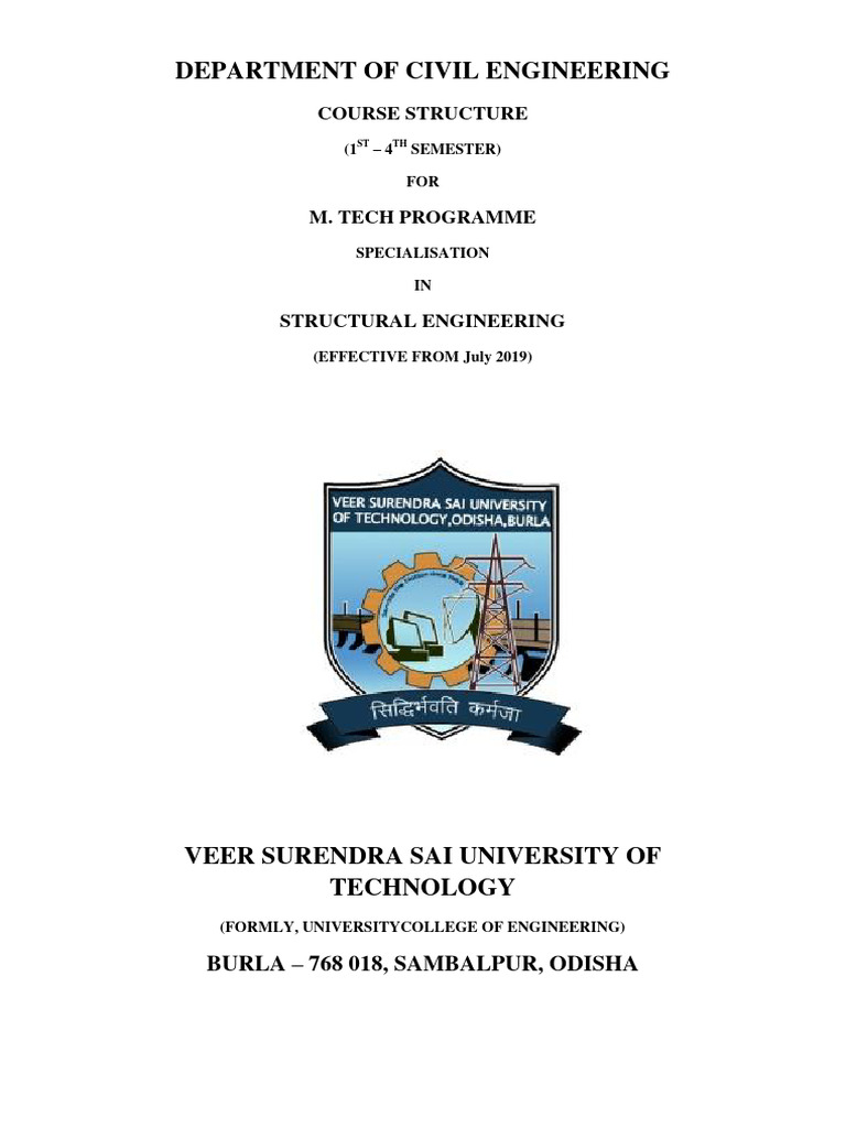 M.Tech Structural Engineering Course Structure | PDF | Stress ...