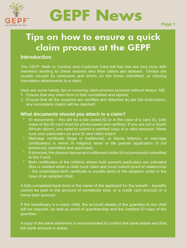 How To Fast Track Your Claim Process PDF Birth Certificate Identity Document