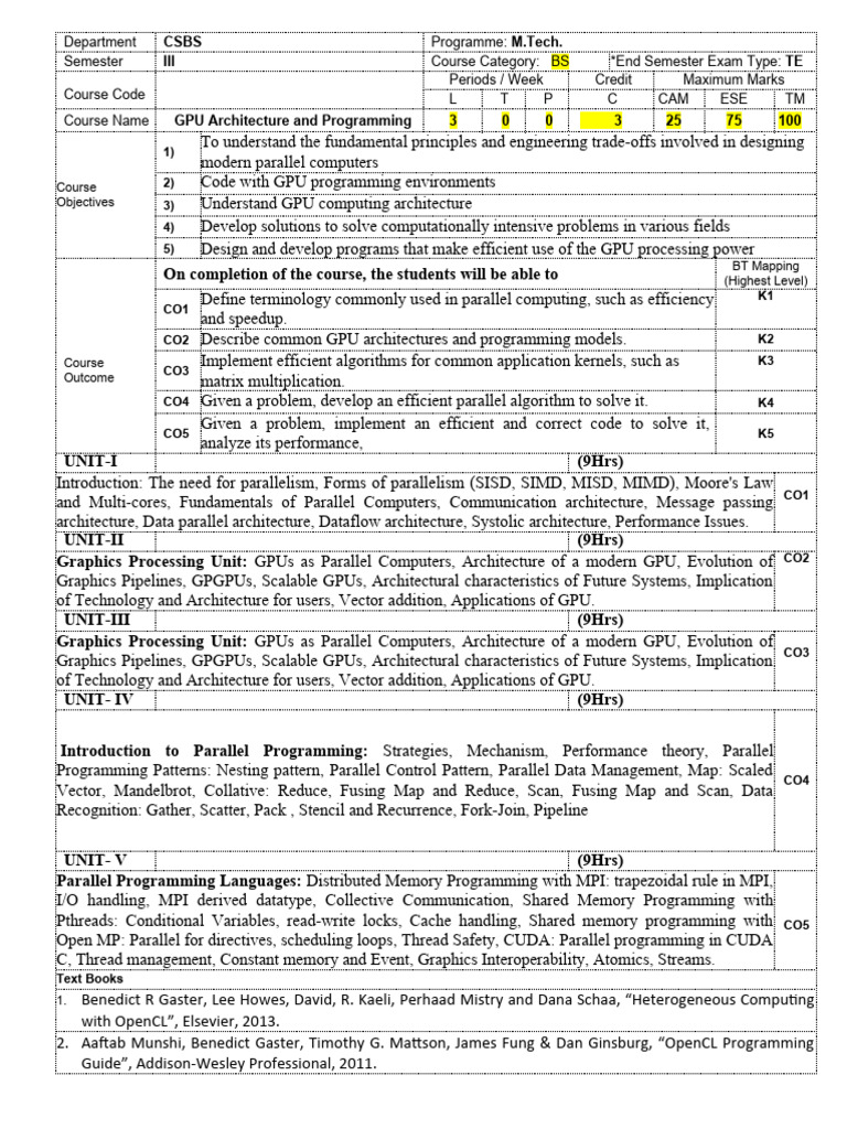 GPU Architecture and Programming | PDF | Parallel Computing | Graphics ...