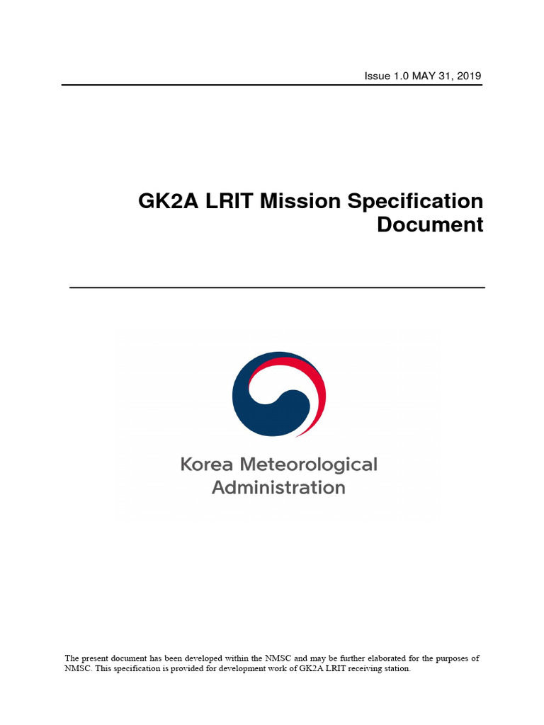 GK2A LRIT Mission Specification Document v1.0 | PDF | Osi Model ...