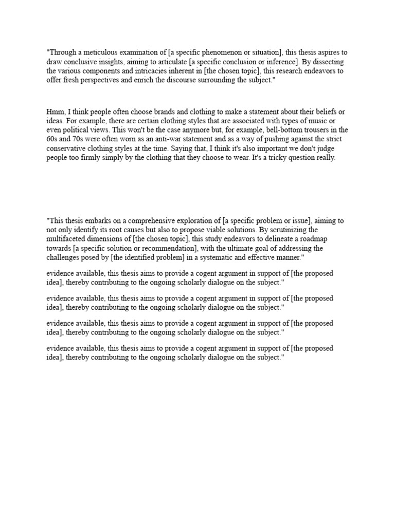 Clothing Choices and Social Statements | PDF