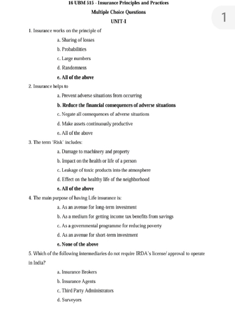 mcq-on-life-insurance-premium-pdf