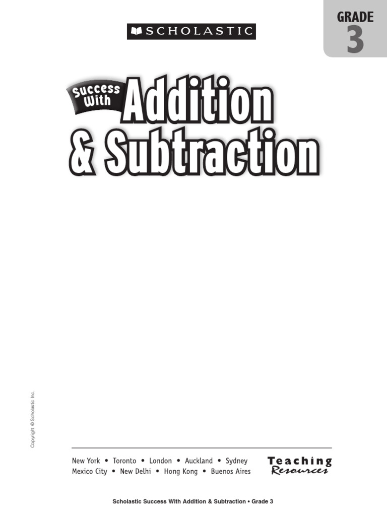 Scholastic Success: Grade 3 Math Workbook | PDF