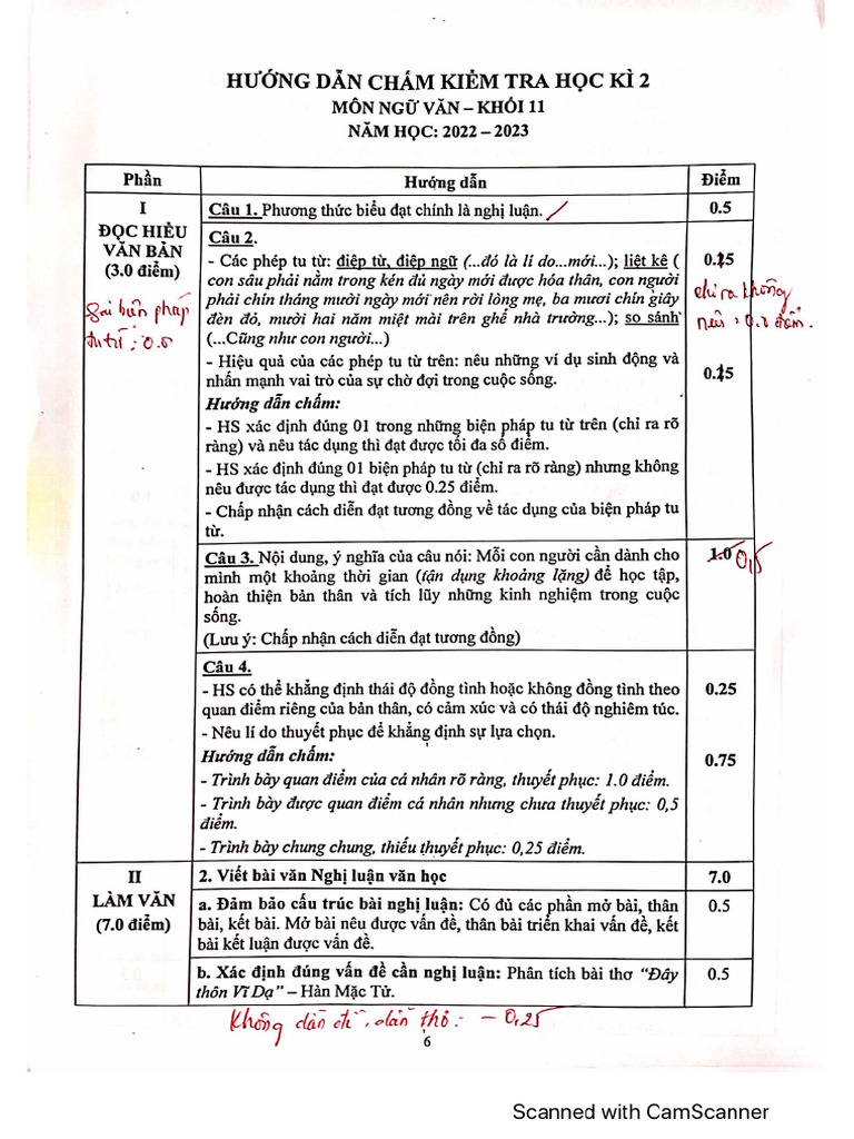 Dap An Van 11 | PDF