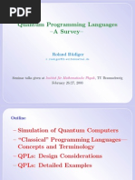 Roland Rudiger - Quantum Programming Languages:A Survey