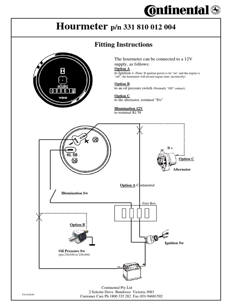 Hourmeter Pdf Mechanical Engineering Equipment