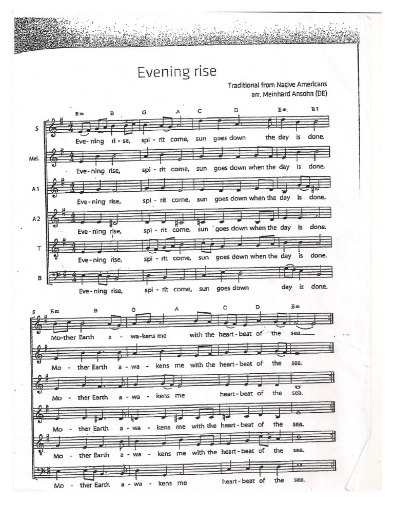 Evening Rise Pdf