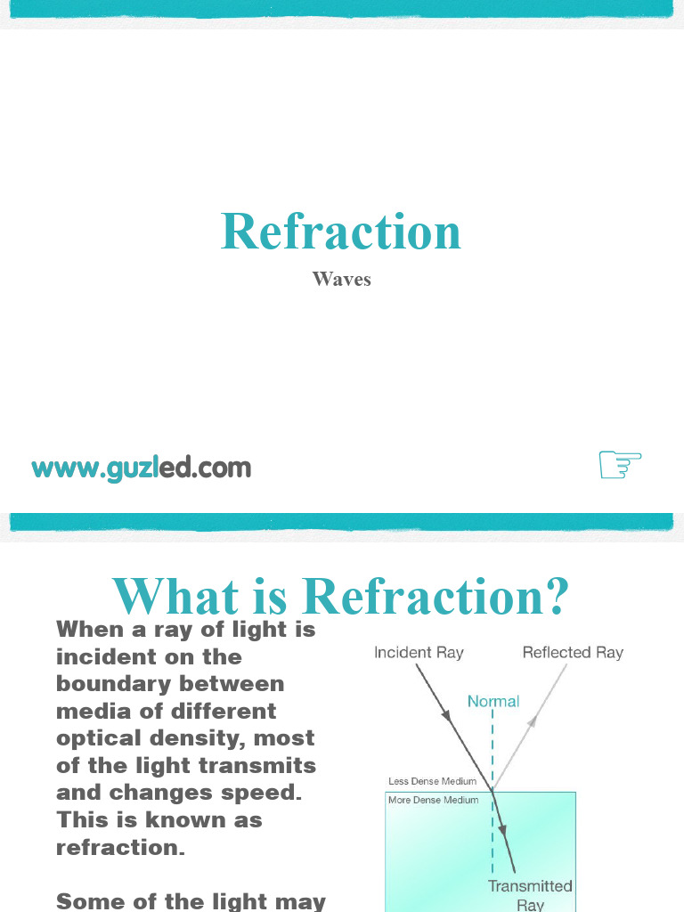 3 8 Refraction Powerpoint Pdf Refraction Refractive Index
