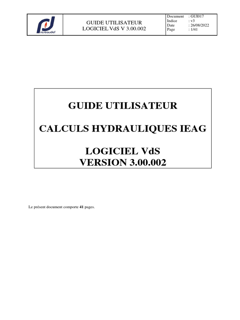 Guide Utilisateur Logiciel VdS 3.00.002 | PDF | Fichier informatique ...